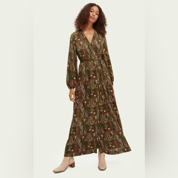 Scotch & Soda Endless Horizon Wrap Maxi Dress, size large. - Picture 1 of 6